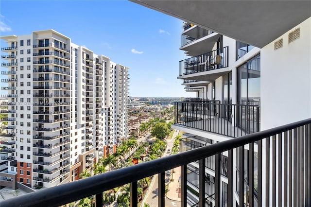 view of balcony