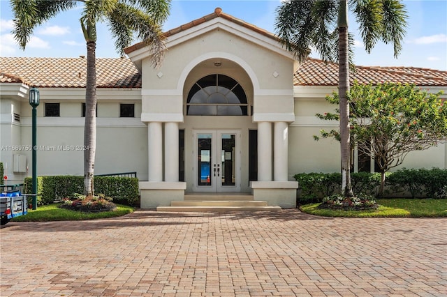 exterior space with french doors