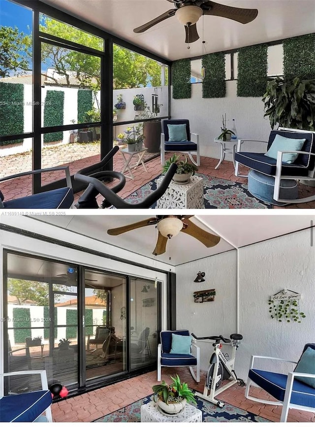 671SW 158th Way, Pembroke Pines, FL 33027 - sunroom / solarium with a ceiling fan and a wealth of natural light