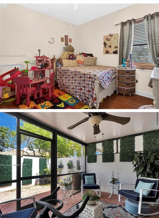 671SW 158th Way, Pembroke Pines, FL 33027 - interior space featuring multiple windows and wood finished floors