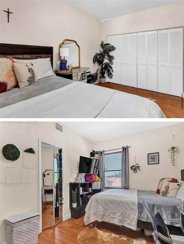 bedroom featuring hardwood / wood-style floors