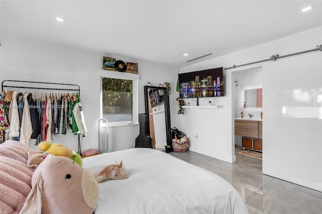 bedroom with sink