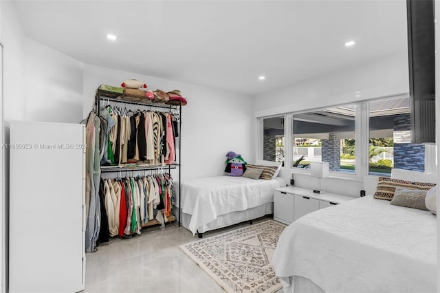 bedroom featuring a closet