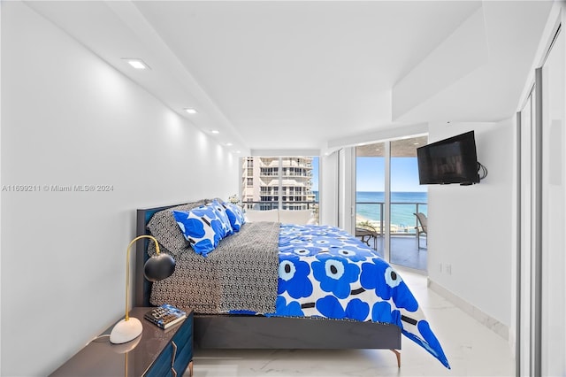16445 Collins Ave Unit 1126, Sunny Isles Beach, FL 33160 - bedroom with access to exterior and recessed lighting