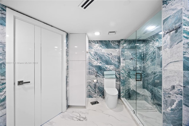 16445 Collins Ave Unit 1126, Sunny Isles Beach, FL 33160 - full bath with a marble finish shower, toilet, and marble finish flooring