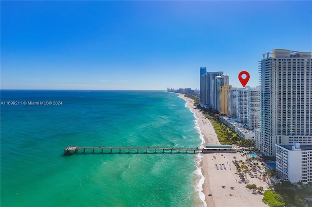 16445 Collins Ave Unit 1126, Sunny Isles Beach, FL 33160 - water view featuring nearby beach