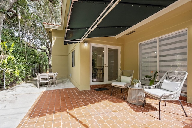 view of patio / terrace with french doors