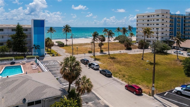 property view of water with a view of the beach