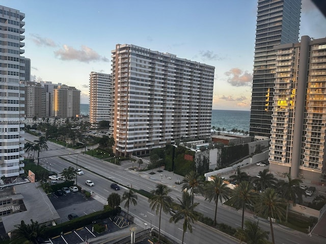 view of city with a water view