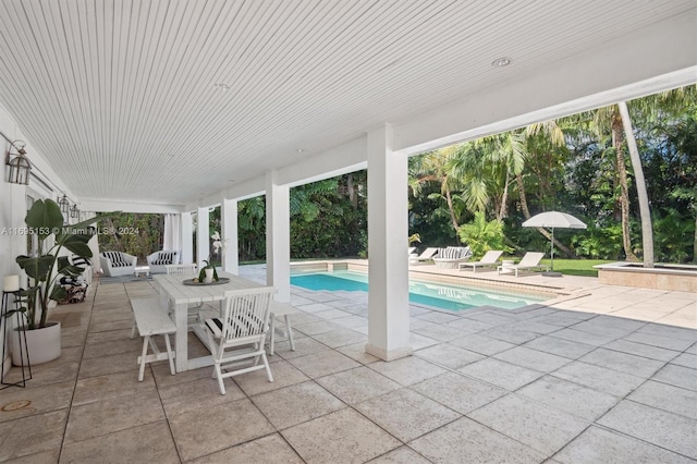 view of pool with a patio