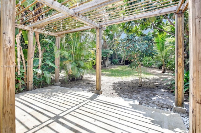 view of patio with a pergola