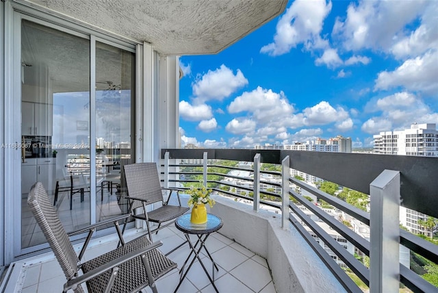 balcony featuring a view of city