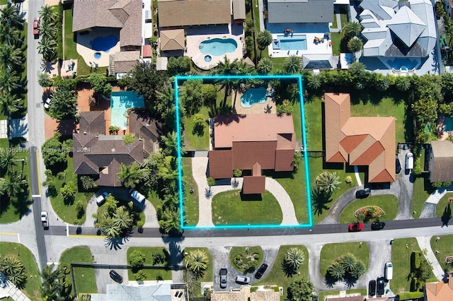 birds eye view of property