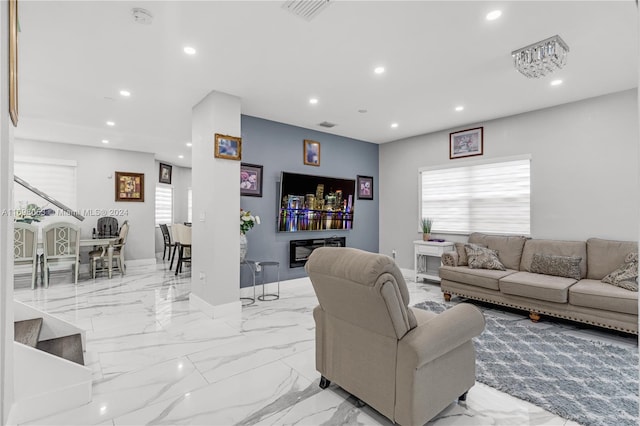 living room with a wealth of natural light