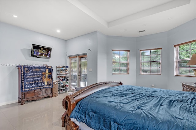 bedroom with french doors