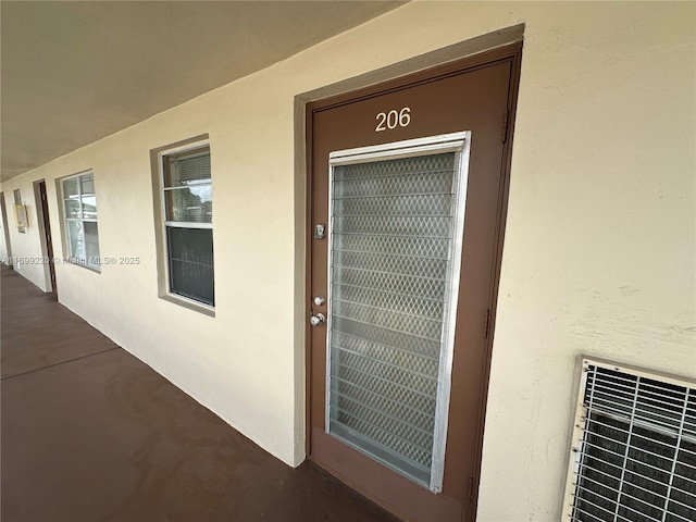 view of doorway to property