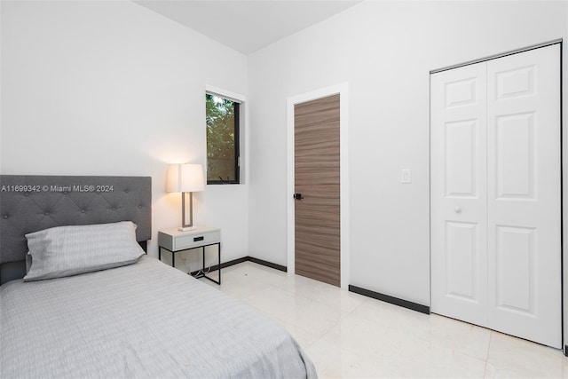 view of tiled bedroom