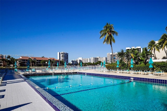 view of pool