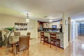 view of dining room