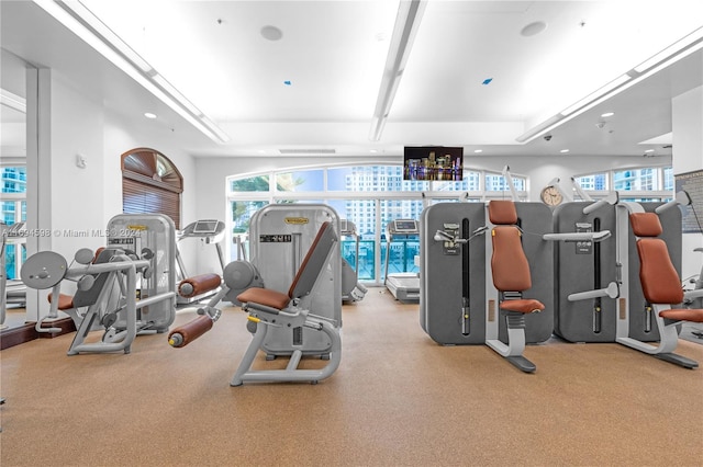 view of exercise room