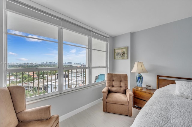 bedroom featuring multiple windows