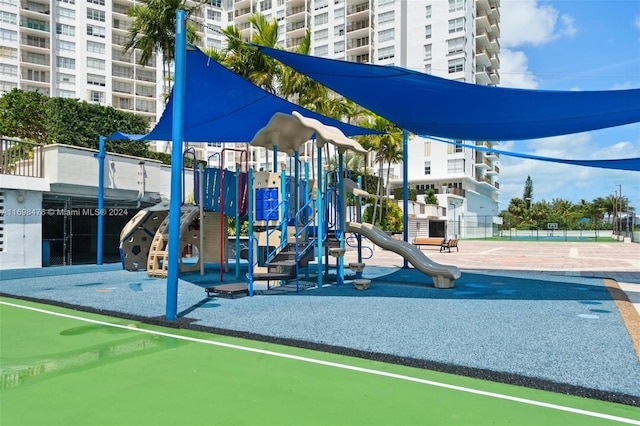 view of jungle gym