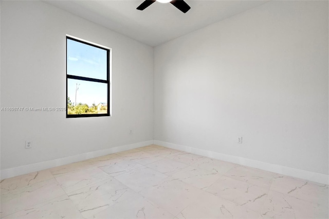 empty room featuring ceiling fan