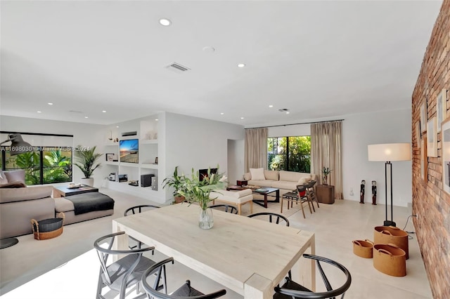 view of dining area