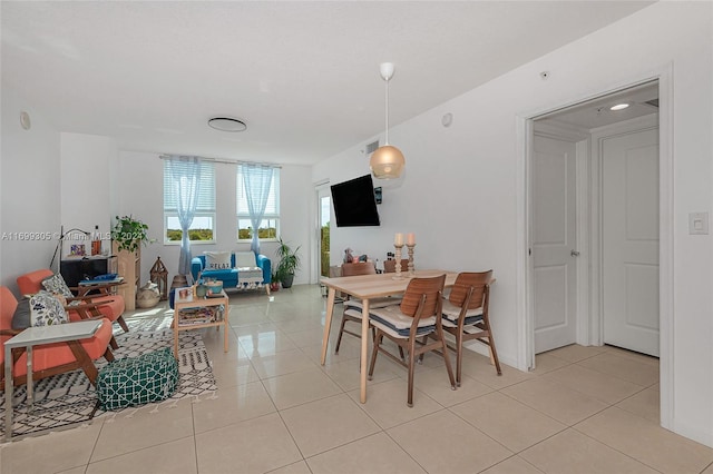 view of tiled dining area