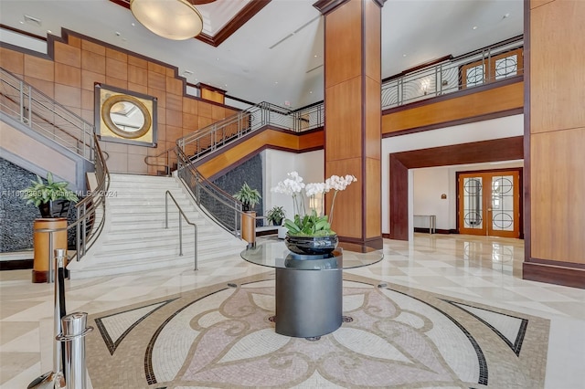 600 W Las Olas Blvd Unit 509S, Fort Lauderdale, FL 33312 - community lobby featuring a towering ceiling and stairway
