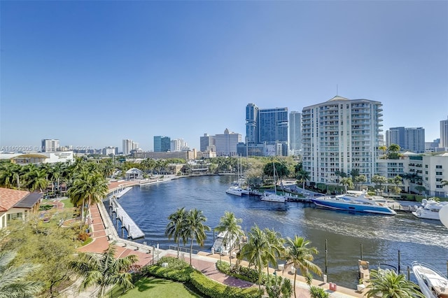 600 W Las Olas Blvd Unit 509S, Fort Lauderdale, FL 33312 - water view with city skyline