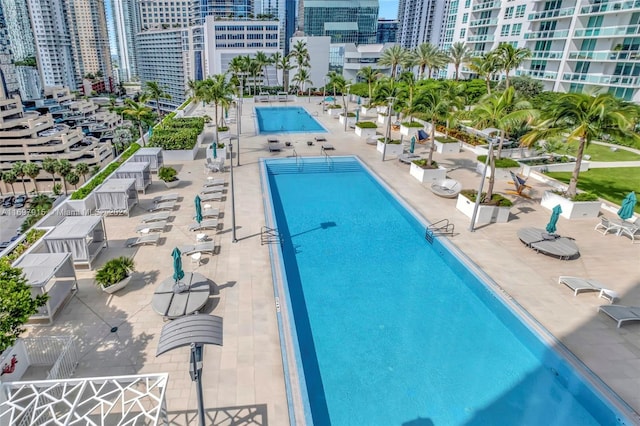 view of pool with a patio