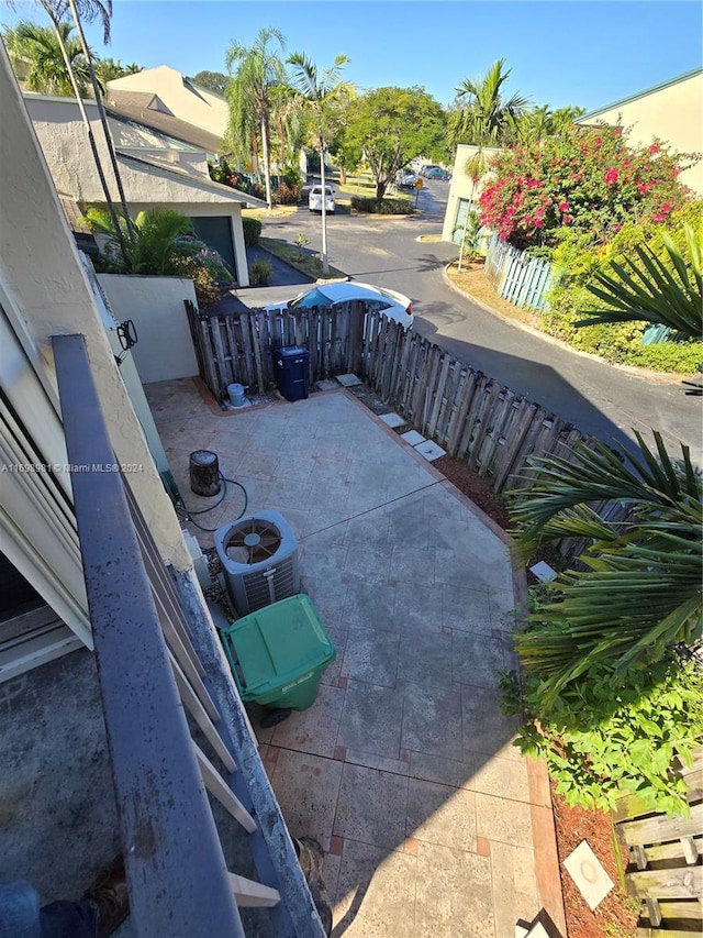 view of patio with central air condition unit