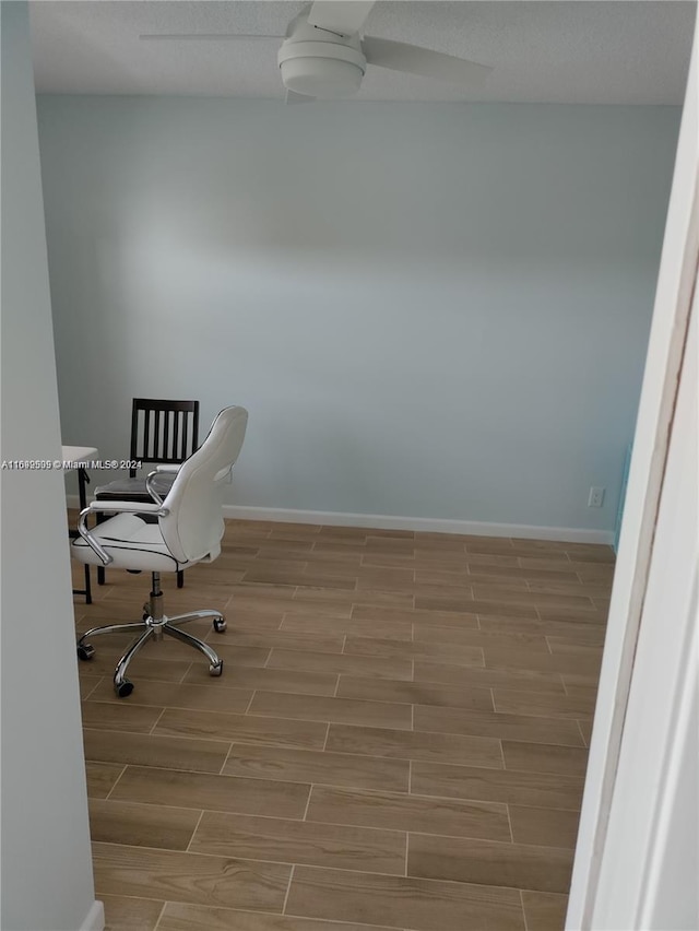 office space featuring light hardwood / wood-style flooring