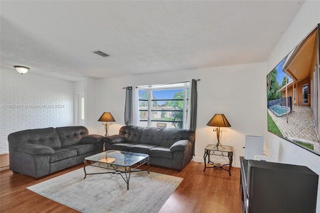 living room featuring hardwood / wood-style floors