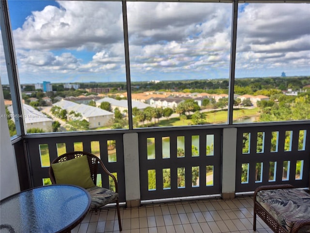 view of sunroom