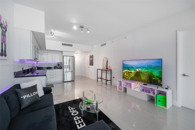 living room with visible vents