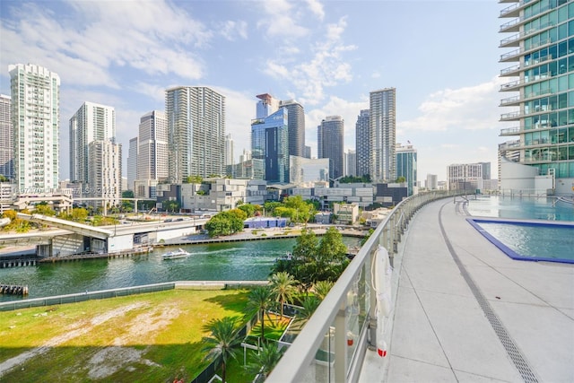 city view featuring a water view