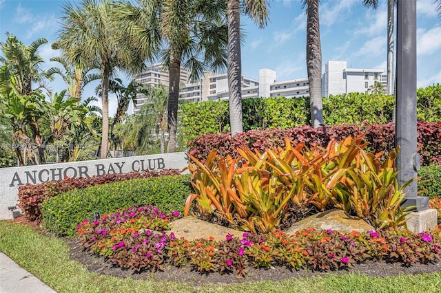 view of community sign