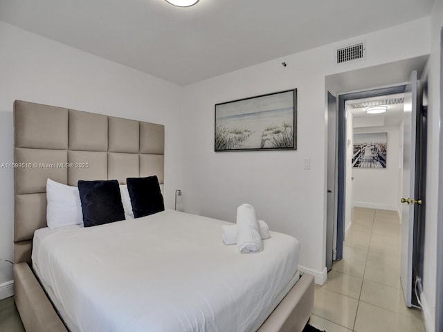 view of tiled bedroom