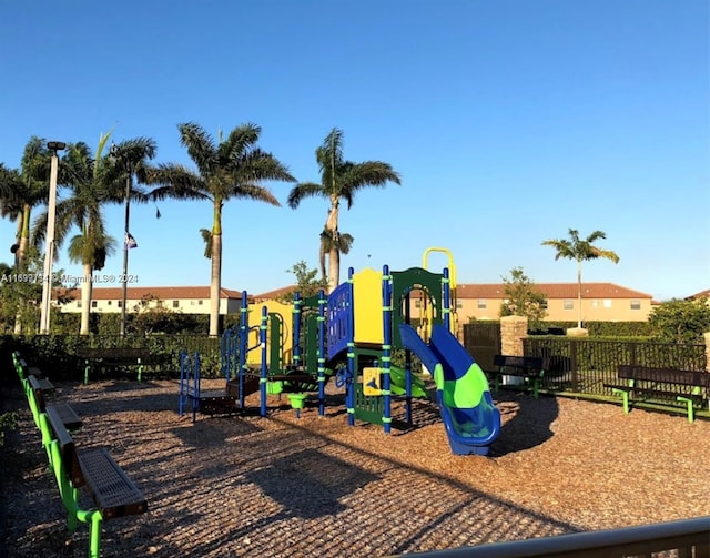 view of jungle gym