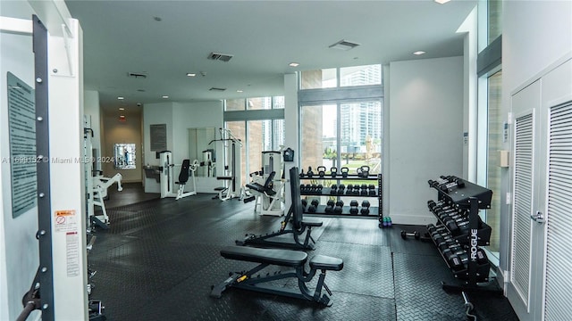 view of exercise room