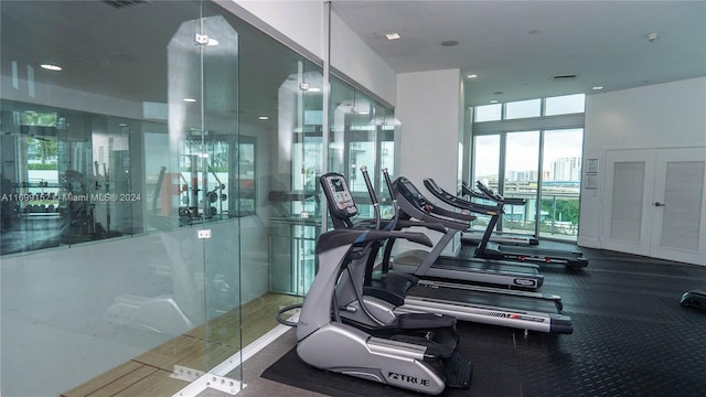 view of exercise room