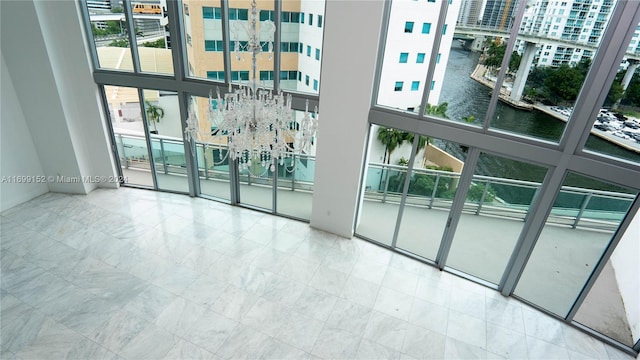350 S Miami Ave Unit 2905, Miami, FL 33130 - spare room featuring a water view and a view of city