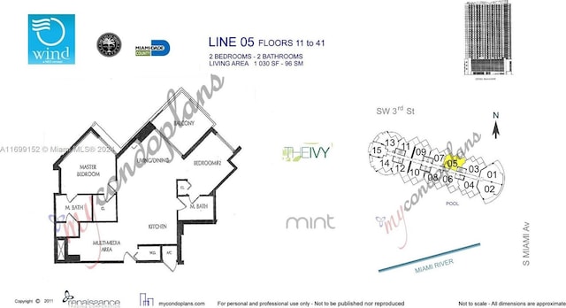 350 S Miami Ave Unit 2905, Miami, FL 33130 - view of room layout