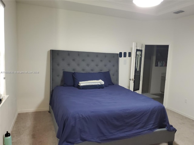 view of carpeted bedroom