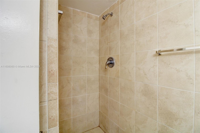 bathroom with tiled shower