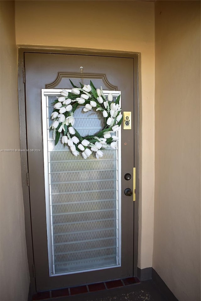 view of doorway to property