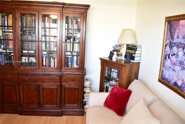 interior details featuring hardwood / wood-style flooring