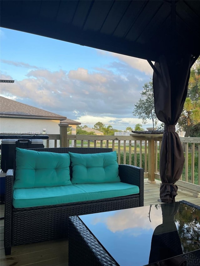 deck featuring an outdoor hangout area